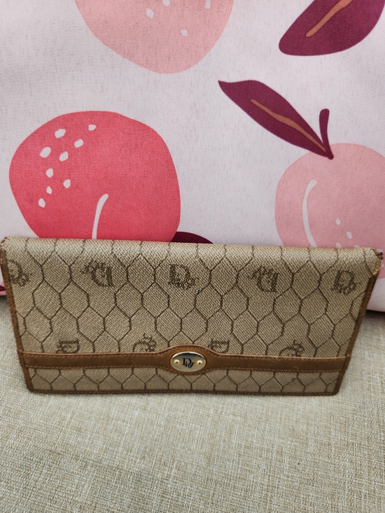 Dior Handbags - Authentic Christian Dior Beige and Brown Patterned VINTAGE Women's Clutch Wallet
